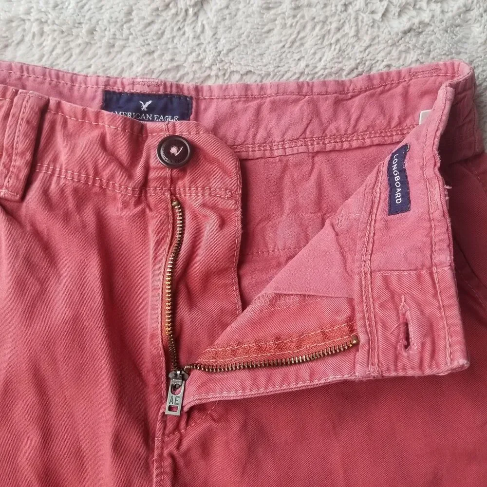 American Eagle Chino Shorts Men's 29 Faded Red Jean 11